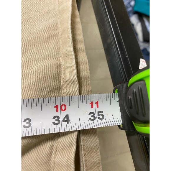 PACO Denim Mens XL Button Up Shirt Beige Long Sleeve Cotton Workwear Casual - Picture 8 of 9